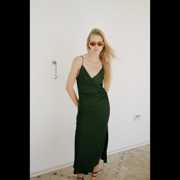 ZARA DRAPED CAMISOLE DRESS - Picture 3 of 7